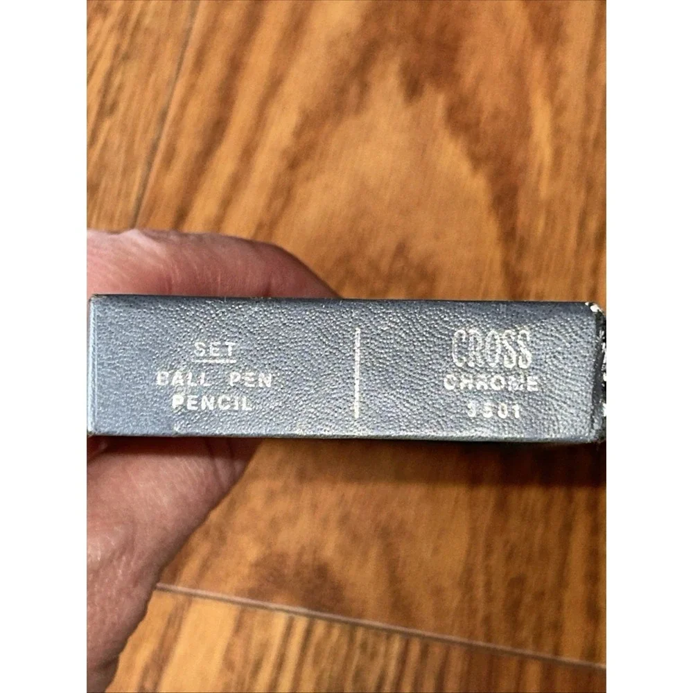 Vtg 1980s Silver Cross 3501 Chrome Ball Pen Pencil Set Machine Rare NIB